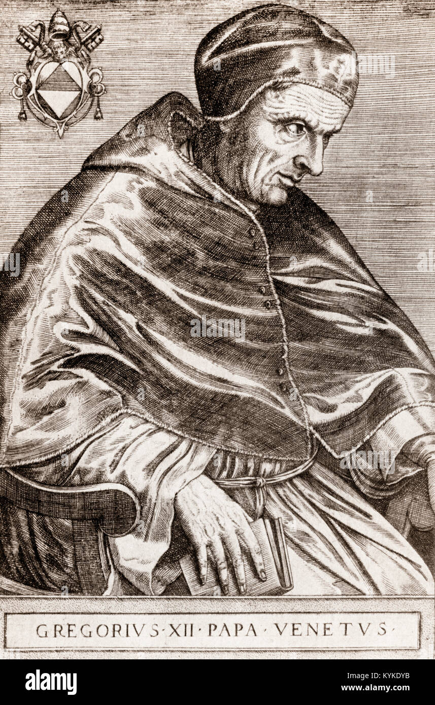 Резултат с изображение за „Григорий XII е избран за папа.“"