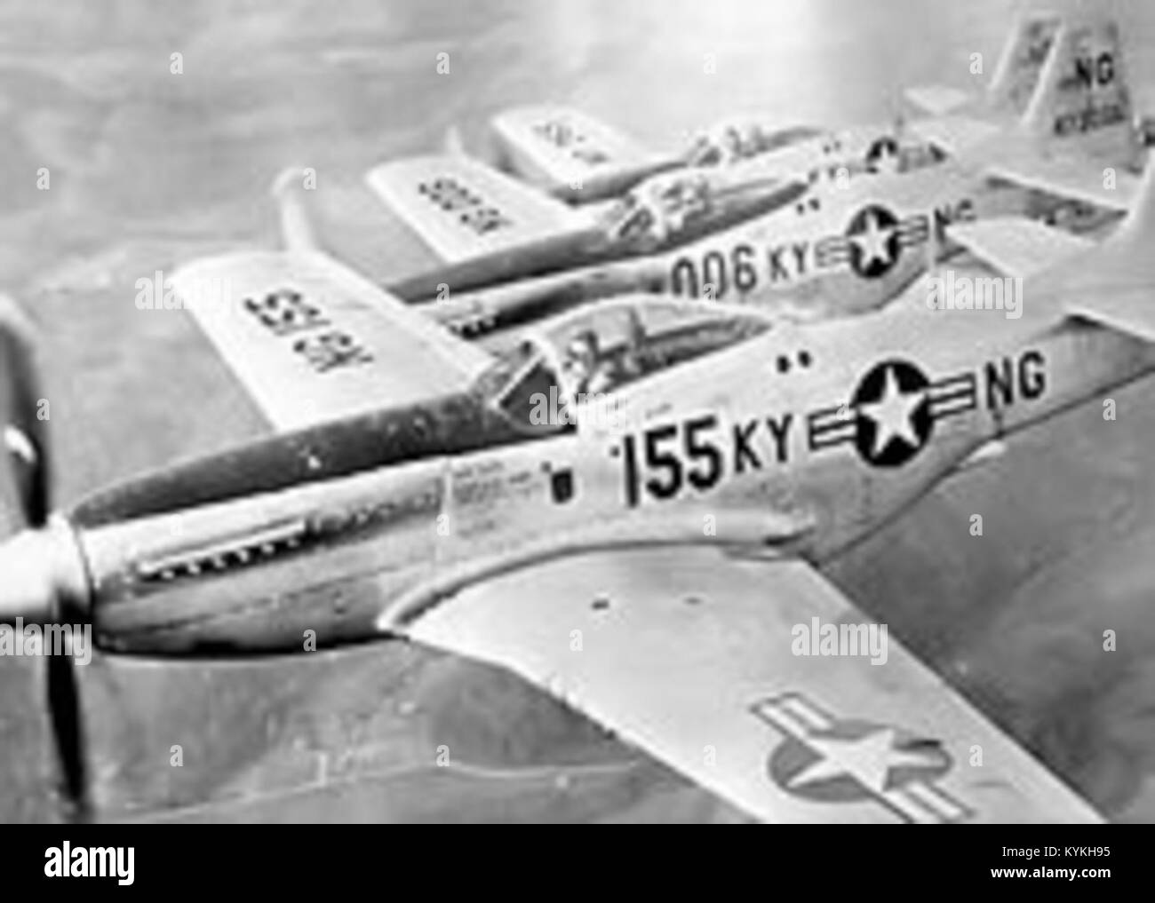 Photographie militaire Vintage P51 Mustang Banque D'Images