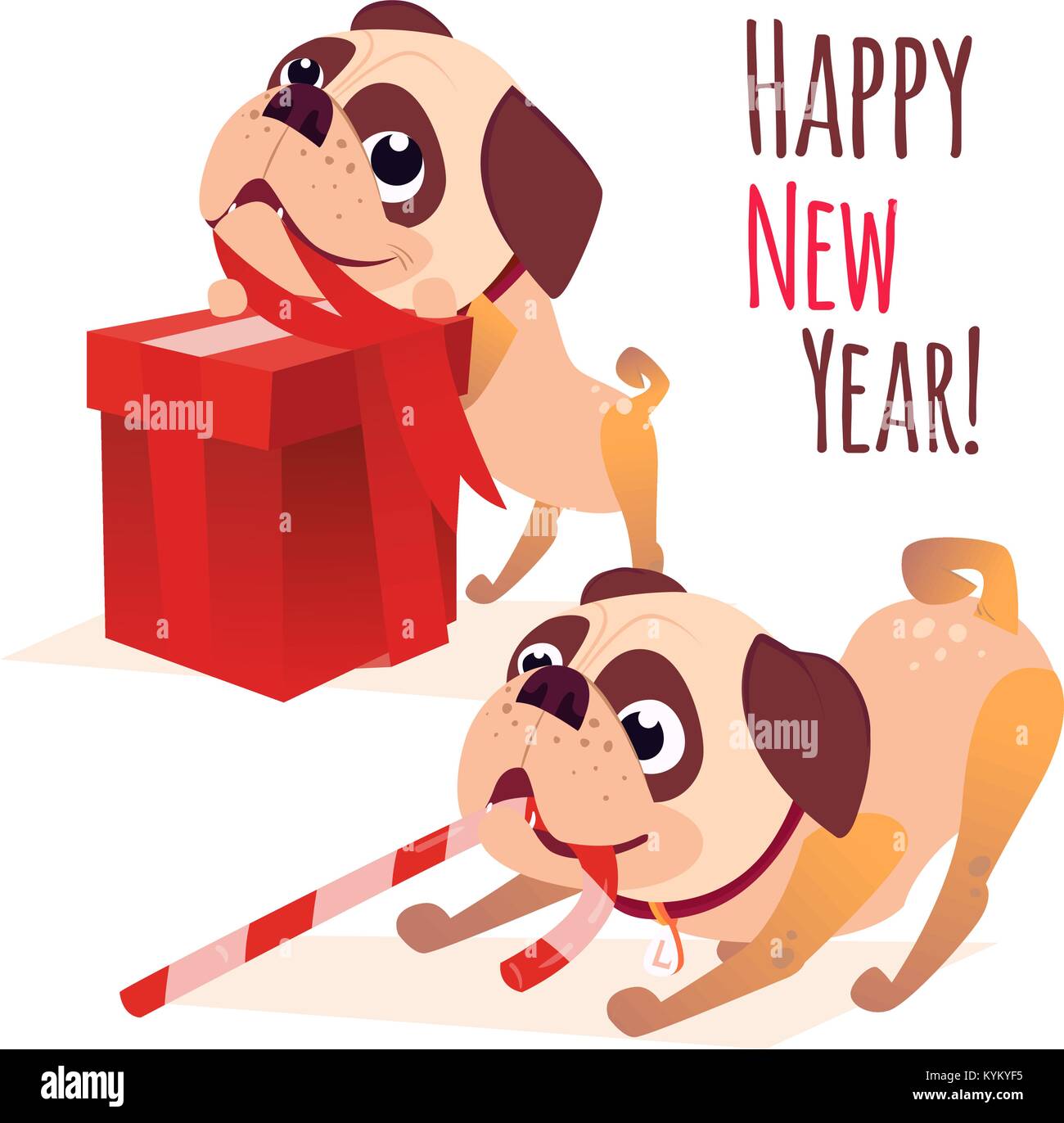 Illustration Aquarelle De Dessin Animé Mignon Chiot Fond