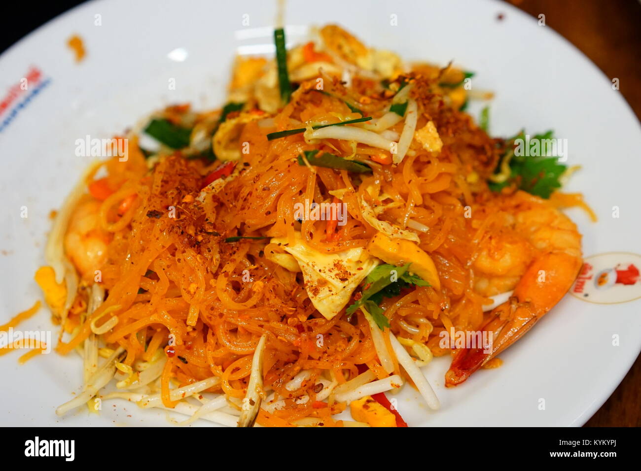 Célèbre Thipsamai restaurant Pad Banque D'Images