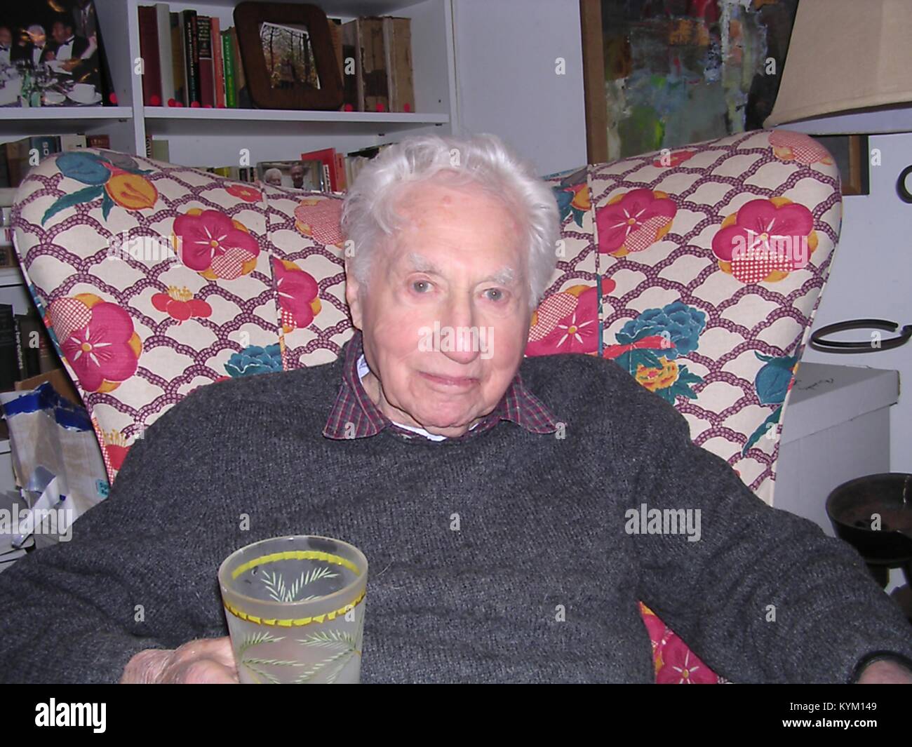 Portrait de demi-longueur, Schulberg Budd auteur de la dernière personne vivante à avoir travaillé avec l'auteur F Scott Fitzgerald, 2005. () Banque D'Images