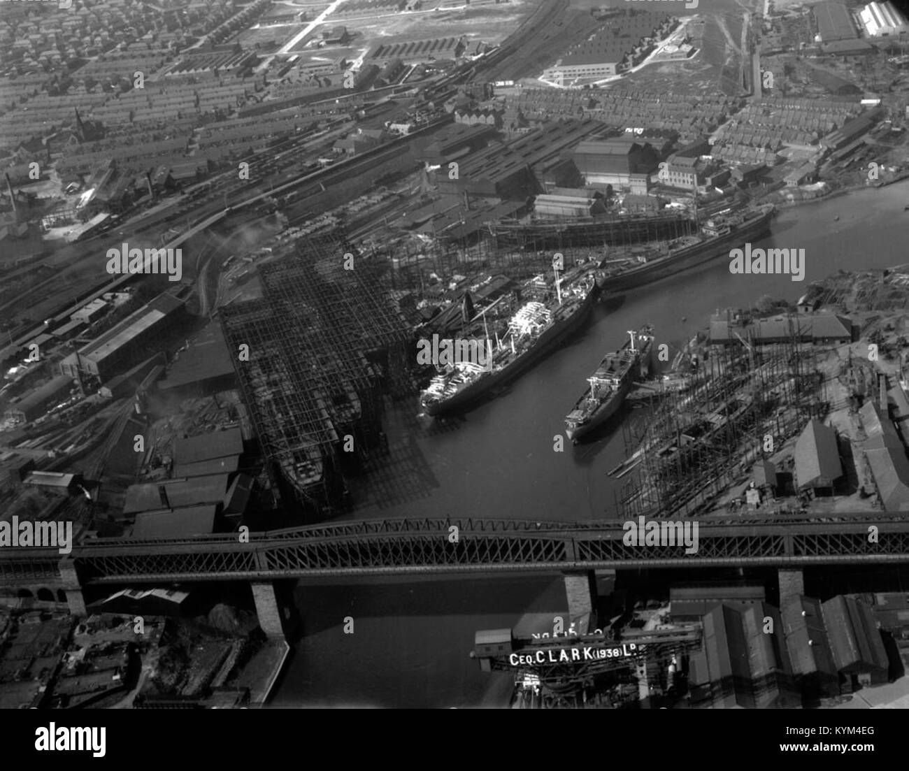 Chantiers navals sur la rivière Wear, 194936005308656 o Banque D'Images