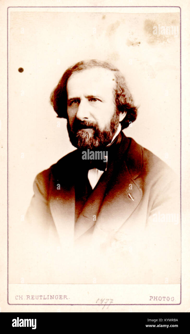 Portrait d'Armande-Hippolyte-Louis Fizeau, physicien français du XIXe siècle connu pour ses contributions au domaine de la physique, capturé dans une photographie vintage. Banque D'Images