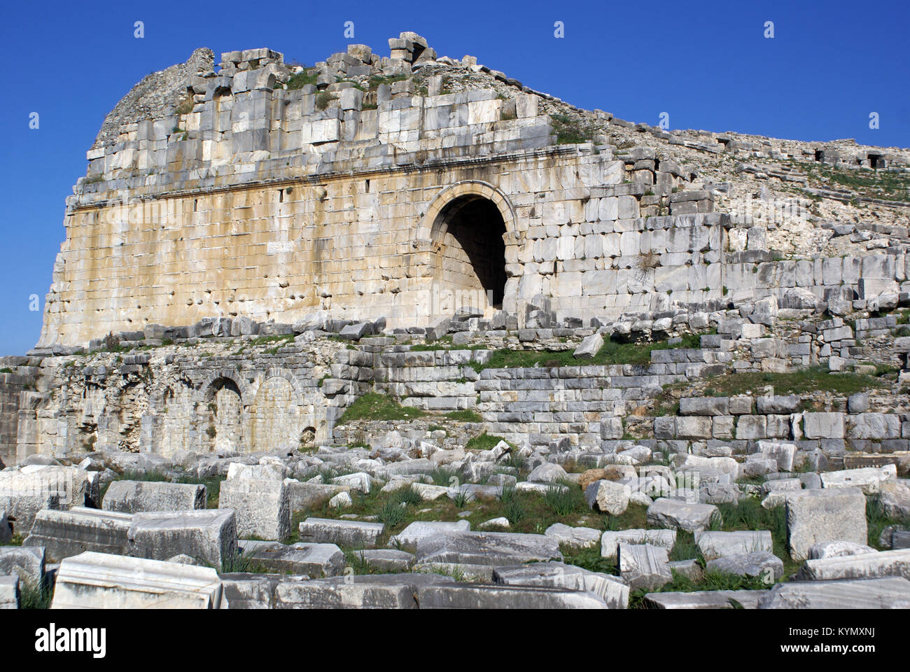 Très grand Theatre à Milet, Turquie Banque D'Images