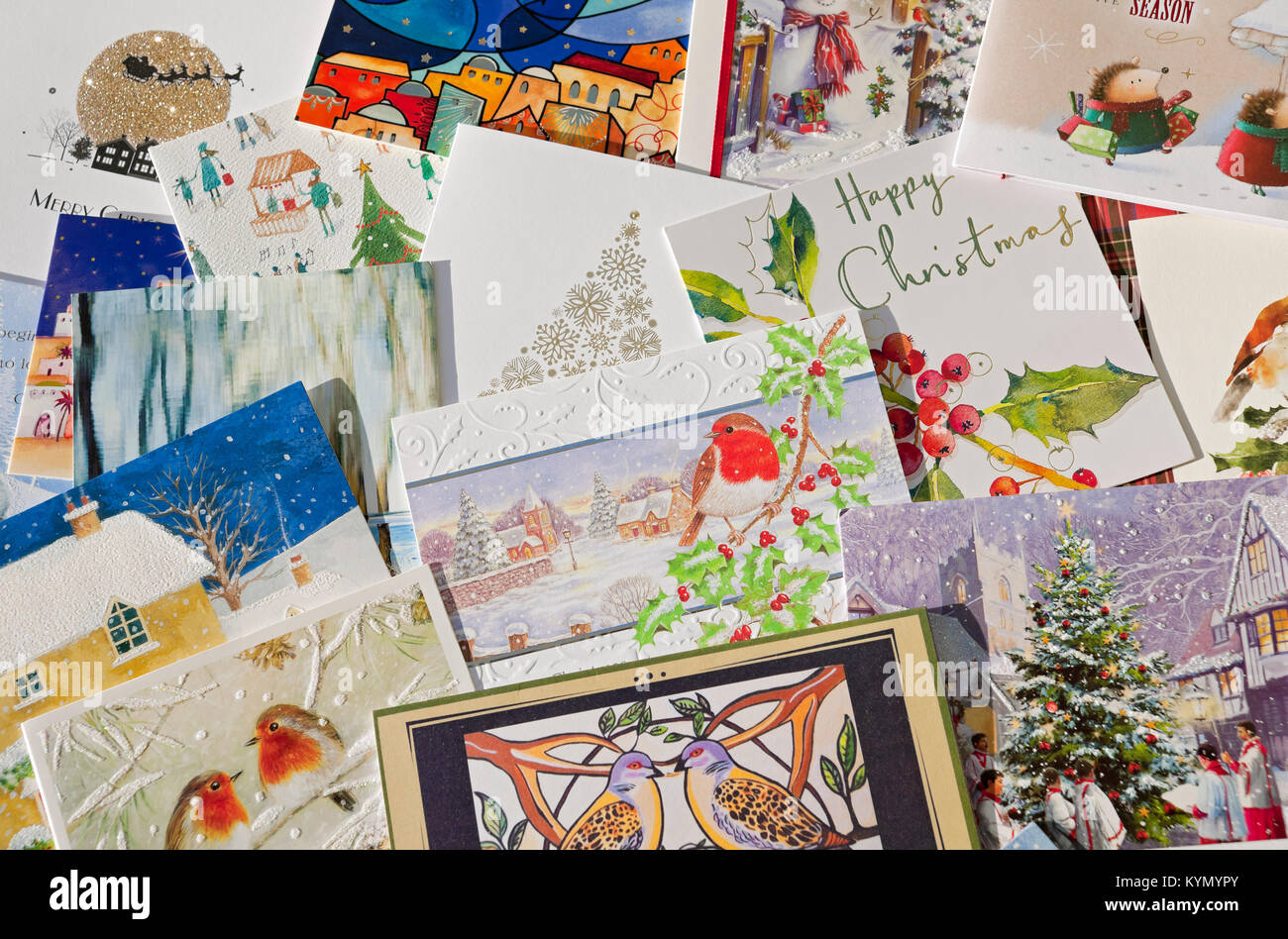 Gros plan de Noël cartes de Noël carte de voeux Angleterre Royaume-Uni Grande-Bretagne Banque D'Images