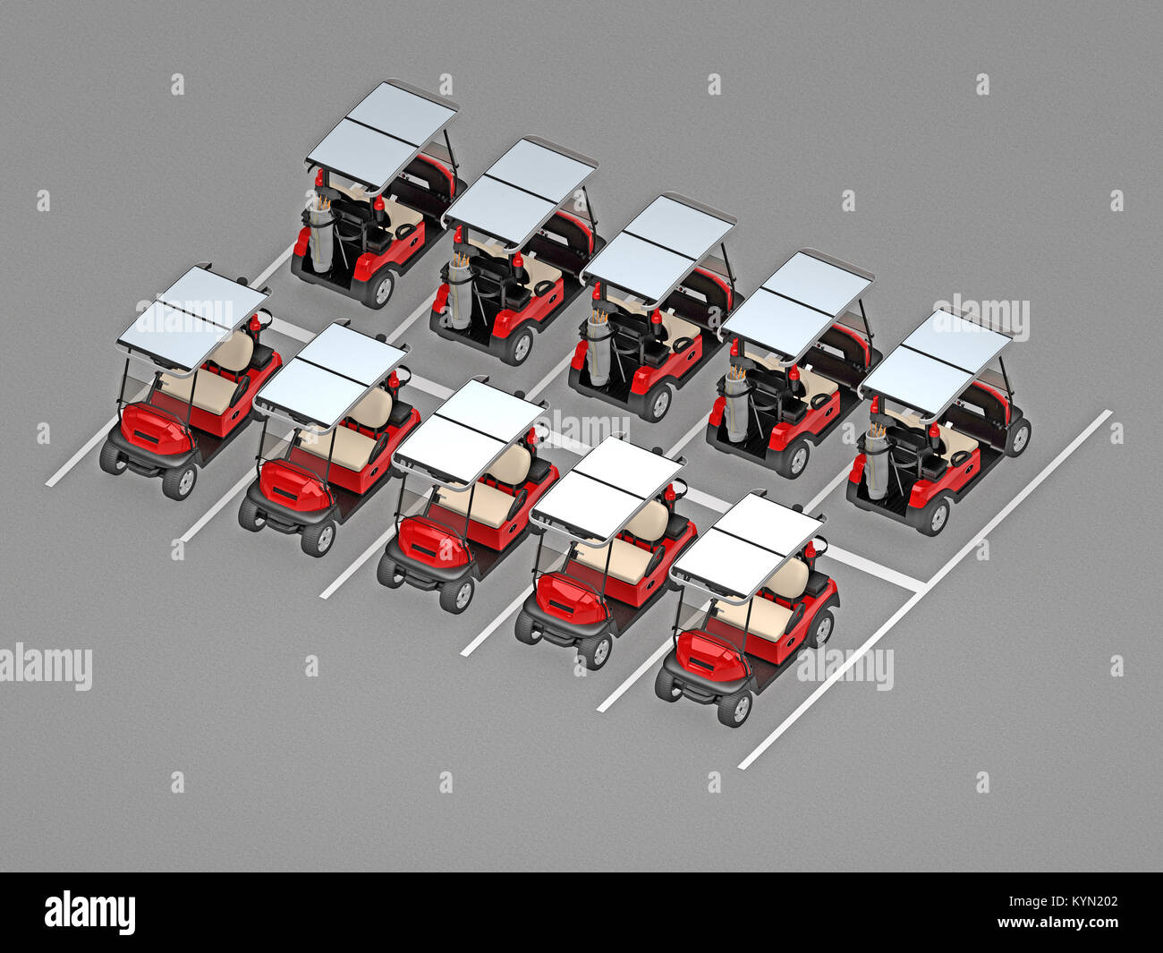 Parking du terrain de golf Banque de photographies et d’images à haute