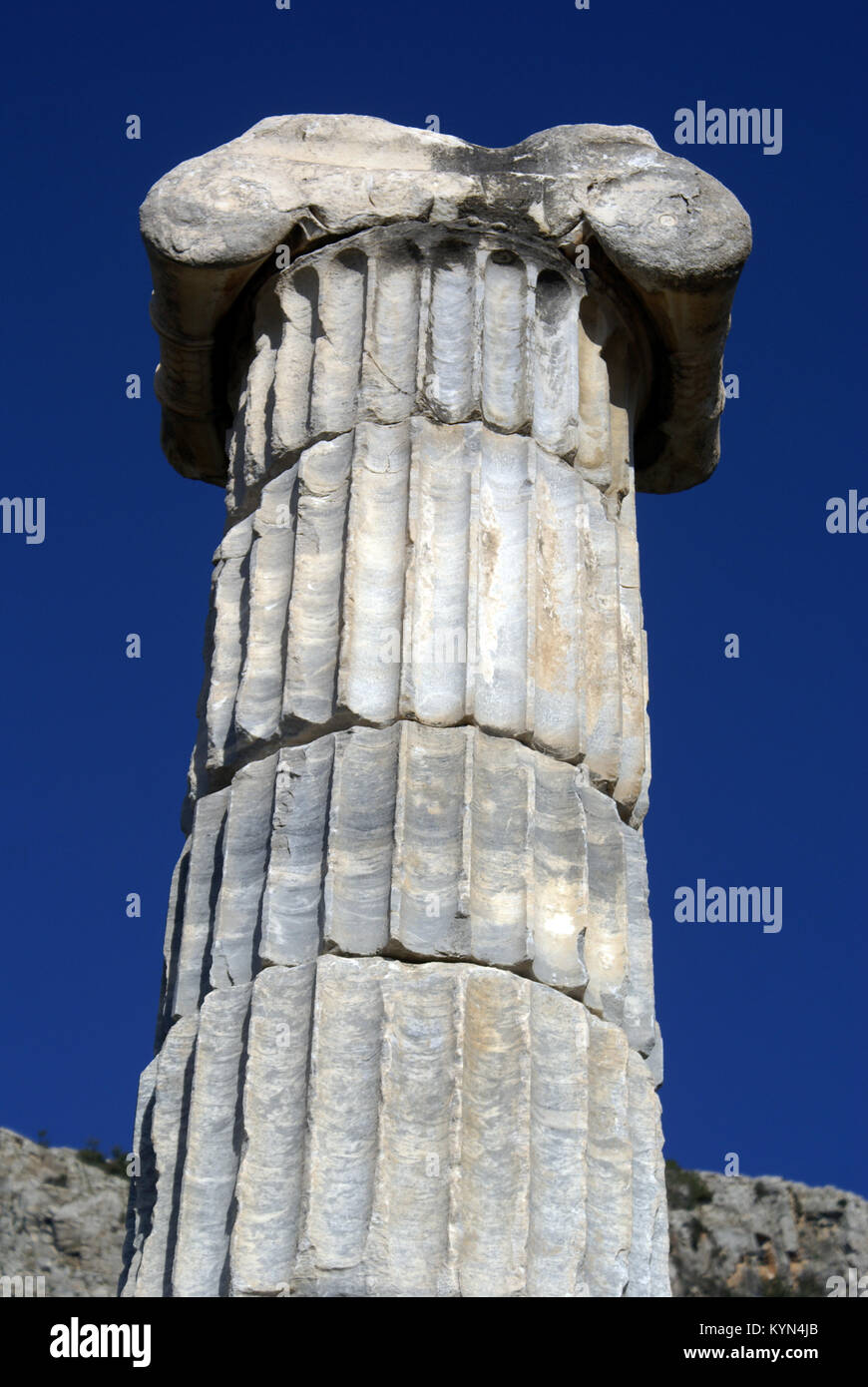 Colonne de l'ancien temple d'Athéna à Priène,Turquie Photo Stock - Alamy