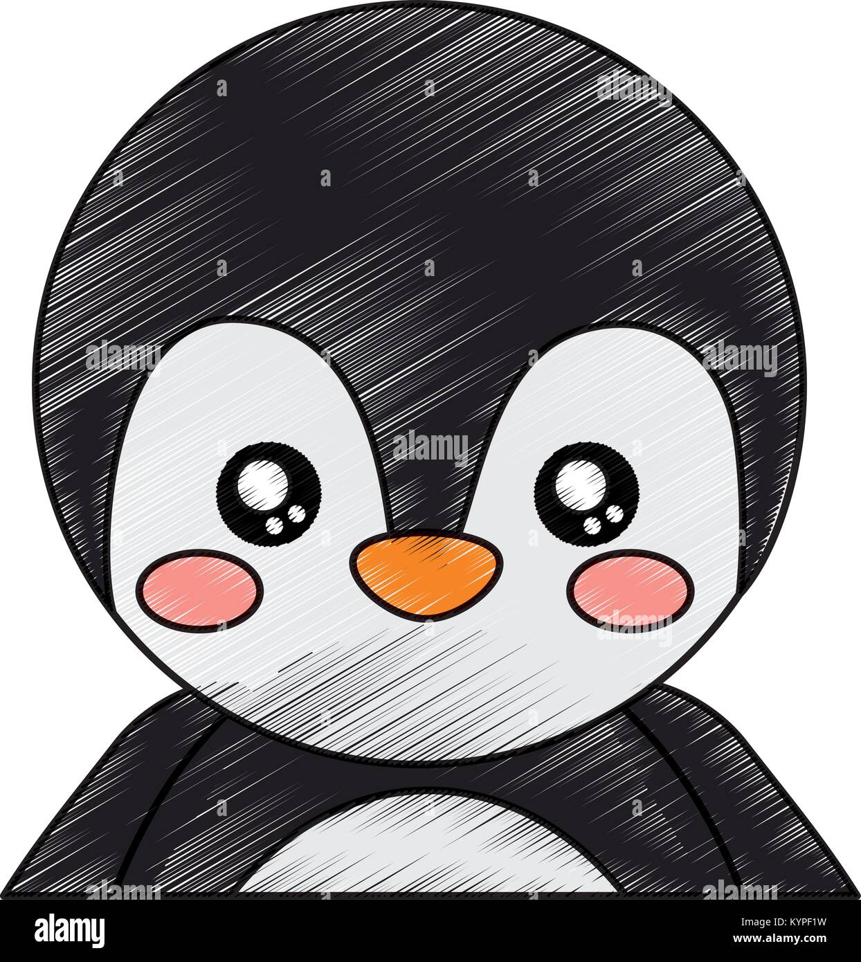 Portrait Animal Bebe Pingouin Mignon Image Vectorielle Stock Alamy