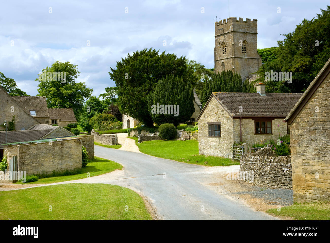 Le minuscule hameau de Cotswold rural Hampnet, Gloucestershire, Royaume-Uni Banque D'Images