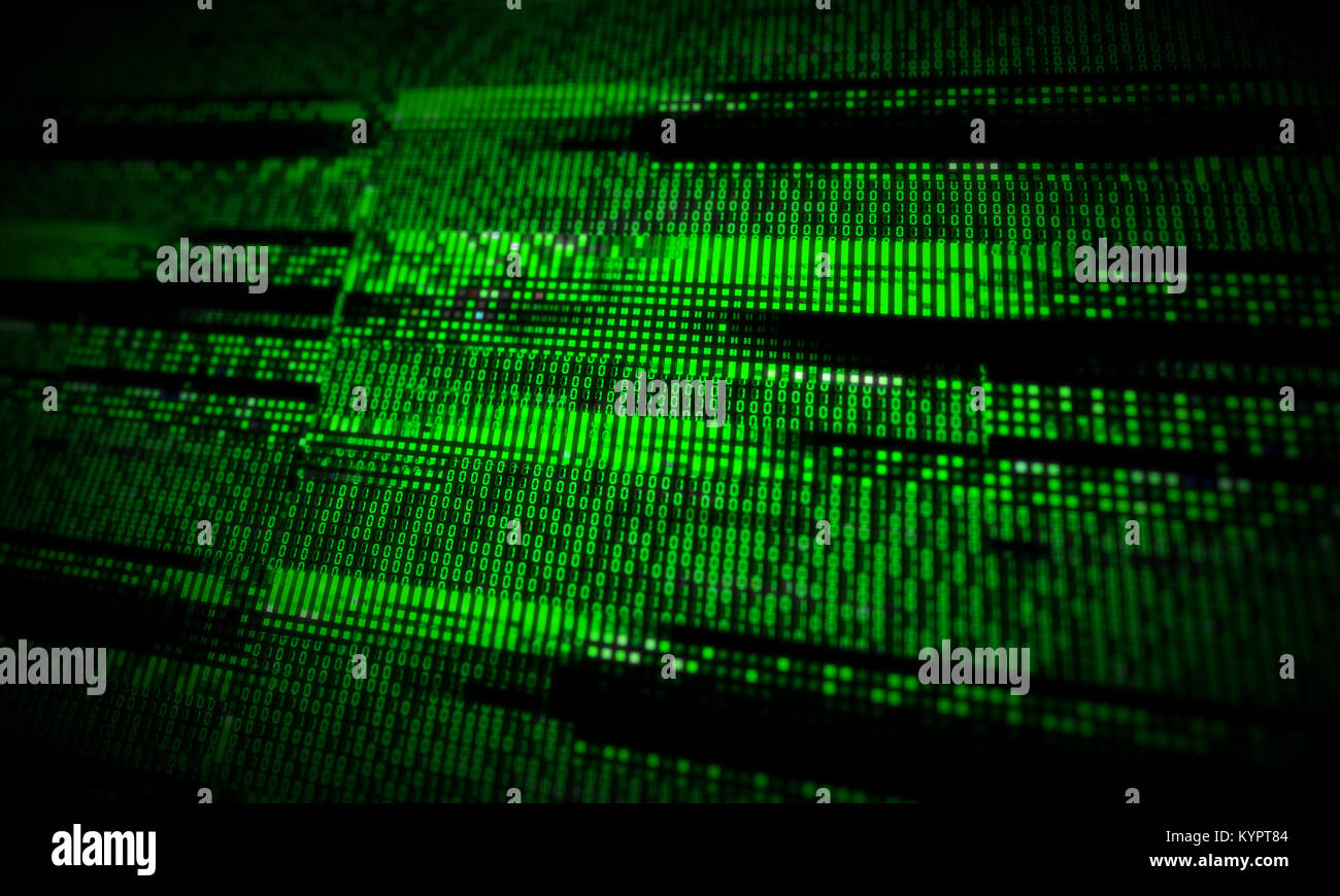 Pertes de données informatique corrompu résumé fond avec effets glitch numérique plus de code binaire. Il l'industrie, la cybersécurité et réseaux concept avec se Banque D'Images