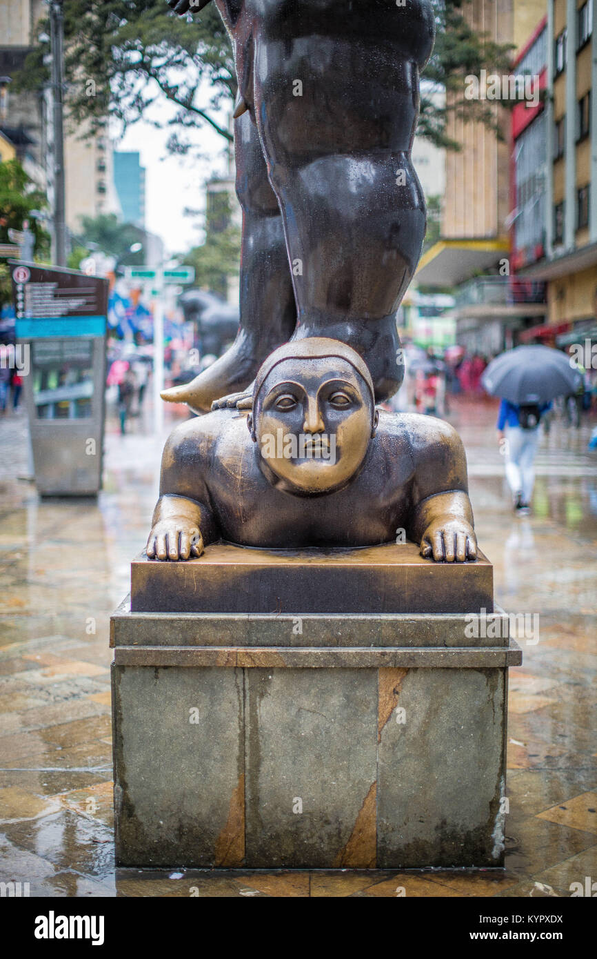 Medellin, autrefois connue sous le nom de ville la plus dangereuse du monde pendant les années 1990, est devenu l'un de l'Amérique du Sud la plupart des destinations populaires. Banque D'Images