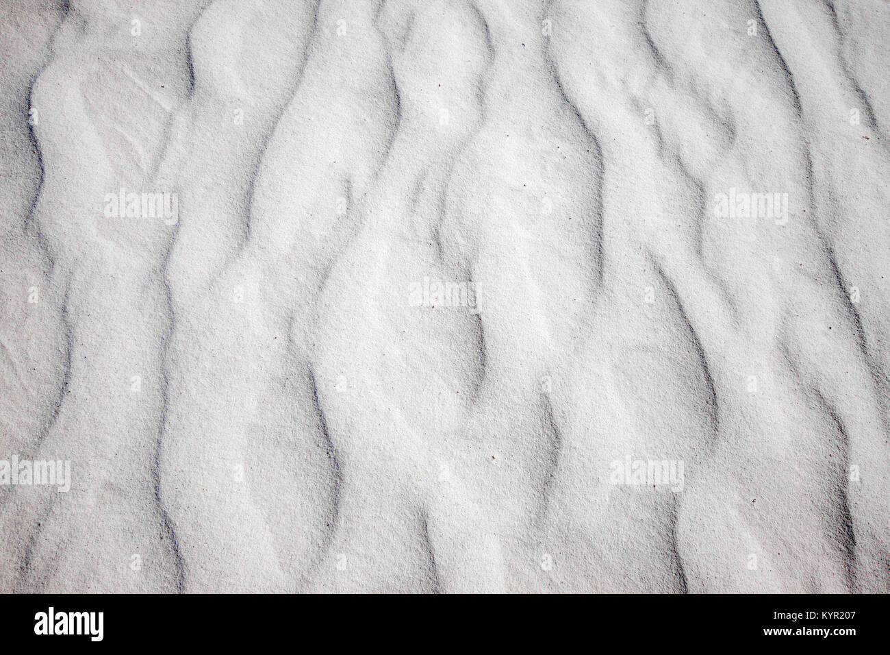 Vue rapprochée des motifs de sable, parc national White Sands Dunes, Nouveau-Mexique Banque D'Images
