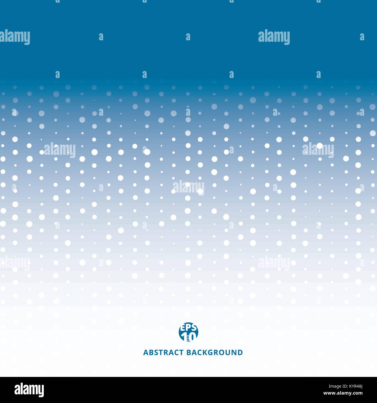 La technologie Résumé motif pois blancs sur bleu aléatoire texture de fond de demi-teintes. Vector illustration Illustration de Vecteur