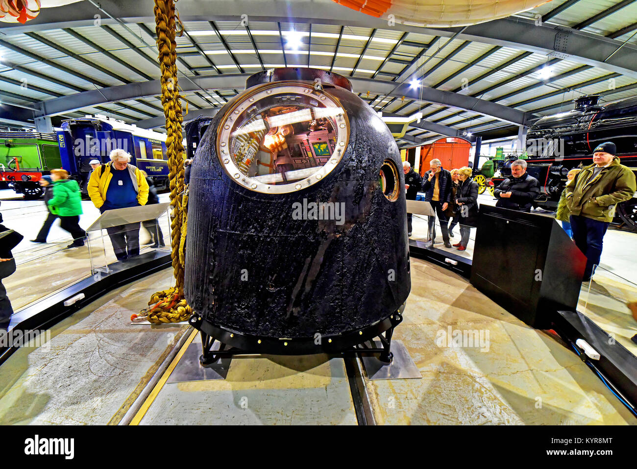 Tim Peakes russe Soyouz Space Craft capsule Shildon Railway Museum Banque D'Images