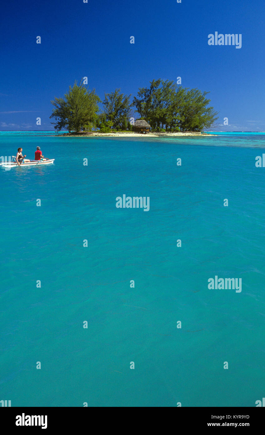 Moorea est une des îles du Vent, une partie de l'archipel de la Société en Polynésie française. Il est à 17 km (11 milles) au nord-ouest de Tahiti. Banque D'Images