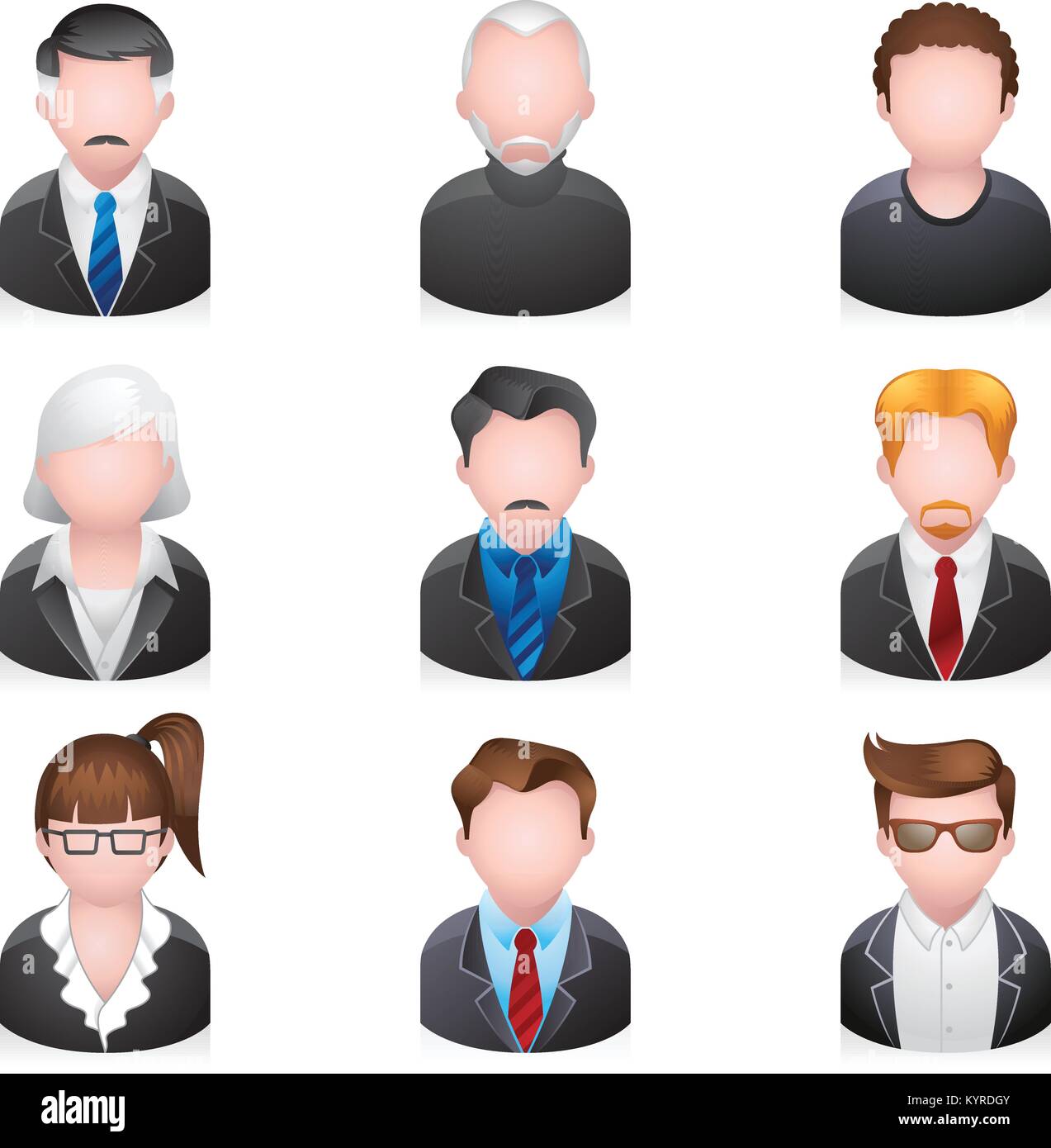 Les gens d'affaires icon set. Illustration de Vecteur