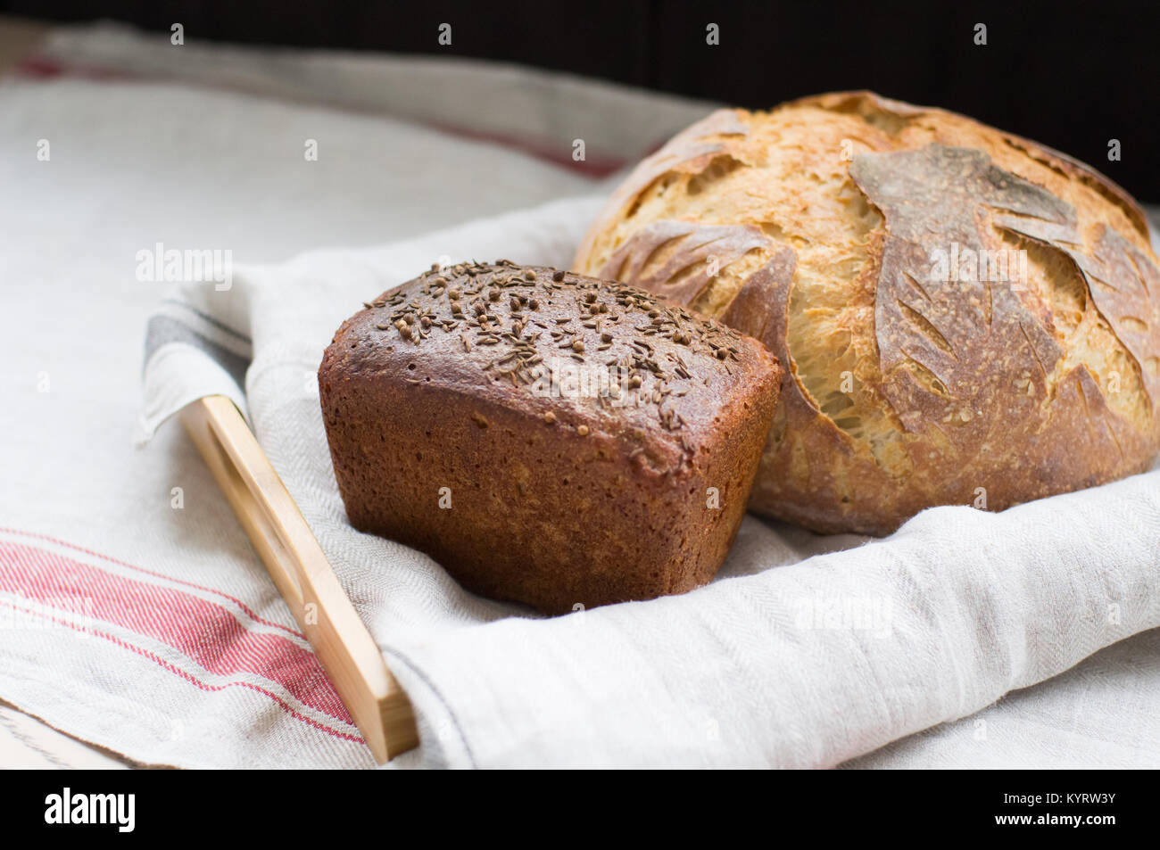 Artisanat du pain complet fait maison Banque D'Images