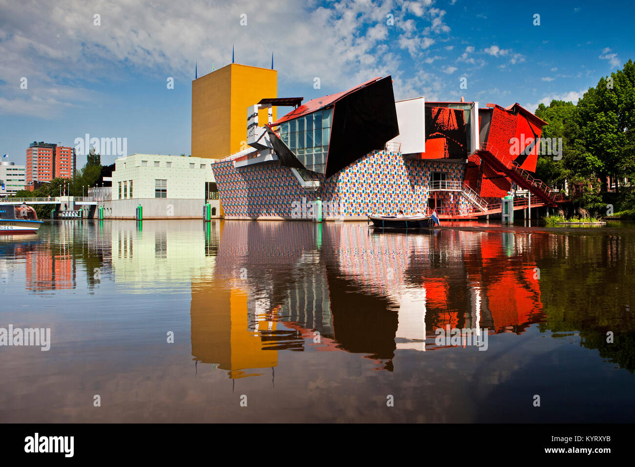 Les Pays-Bas, Groningen, le Groninger Museum est un musée d'art moderne et contemporain. Banque D'Images
