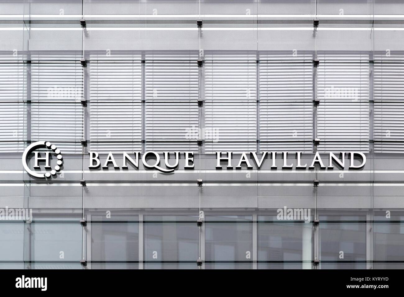 Kirchberg, Luxembourg - 1 juillet 2017 : Banque Havilland bâtiment. Banque Havilland est une banque privée familiale créée en 2009 Banque D'Images