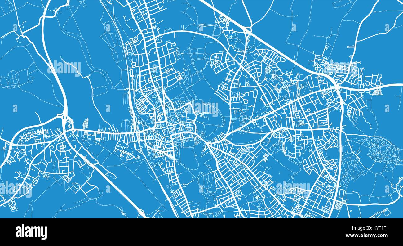 Vecteur urbain plan de la ville d'Oxford, Angleterre Illustration de Vecteur