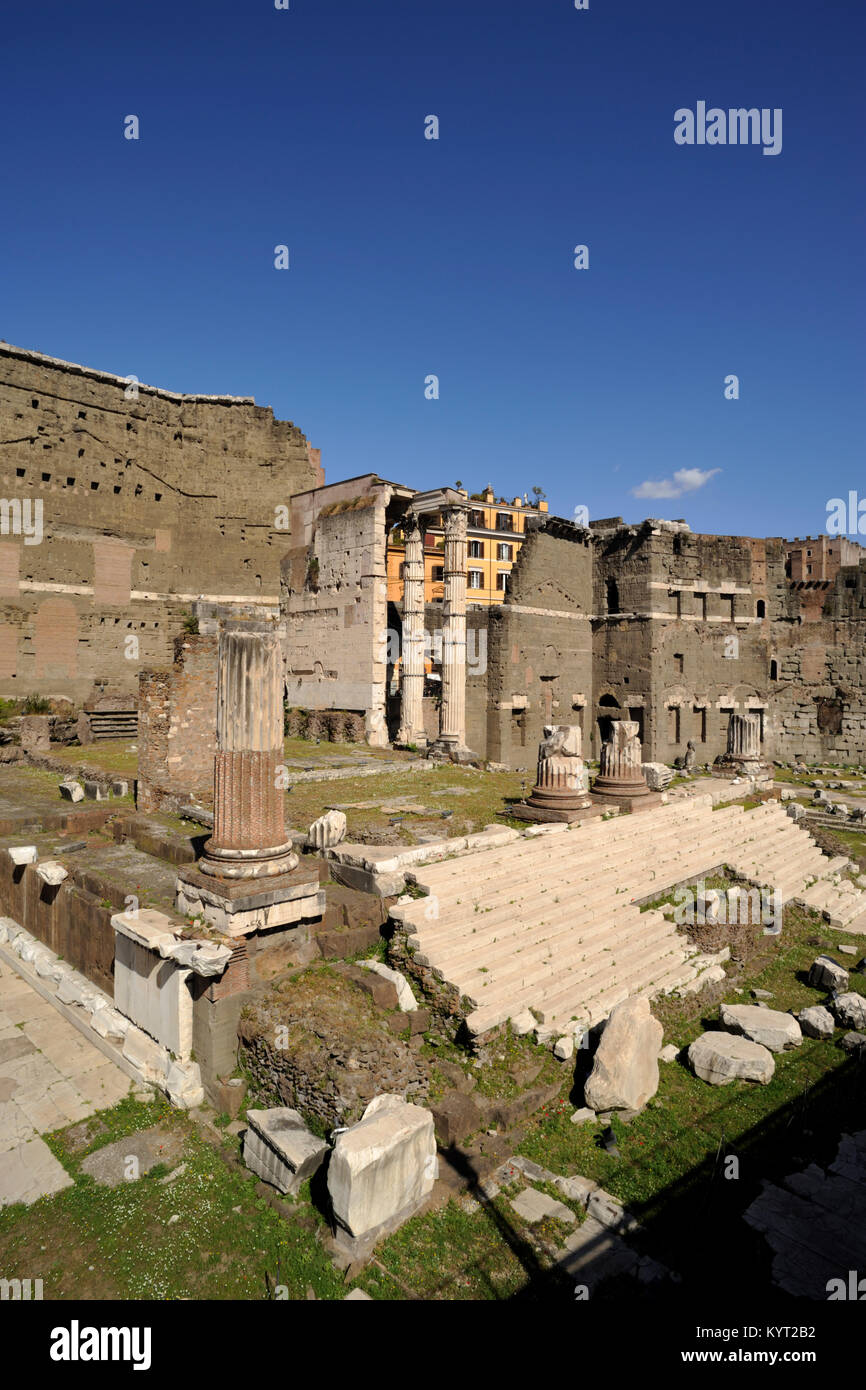 Italie, Rome, Forum d'Auguste, temple de Mars Ultor le vengeur (1e siècle après JC) Banque D'Images