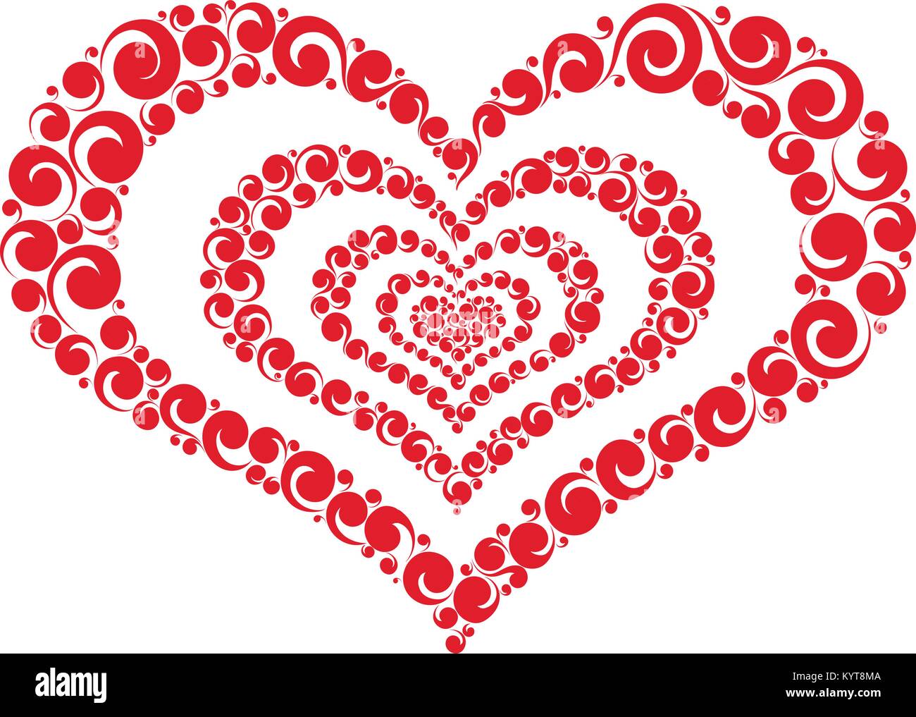 Coeur peint rouge vecteur Illustration de Vecteur