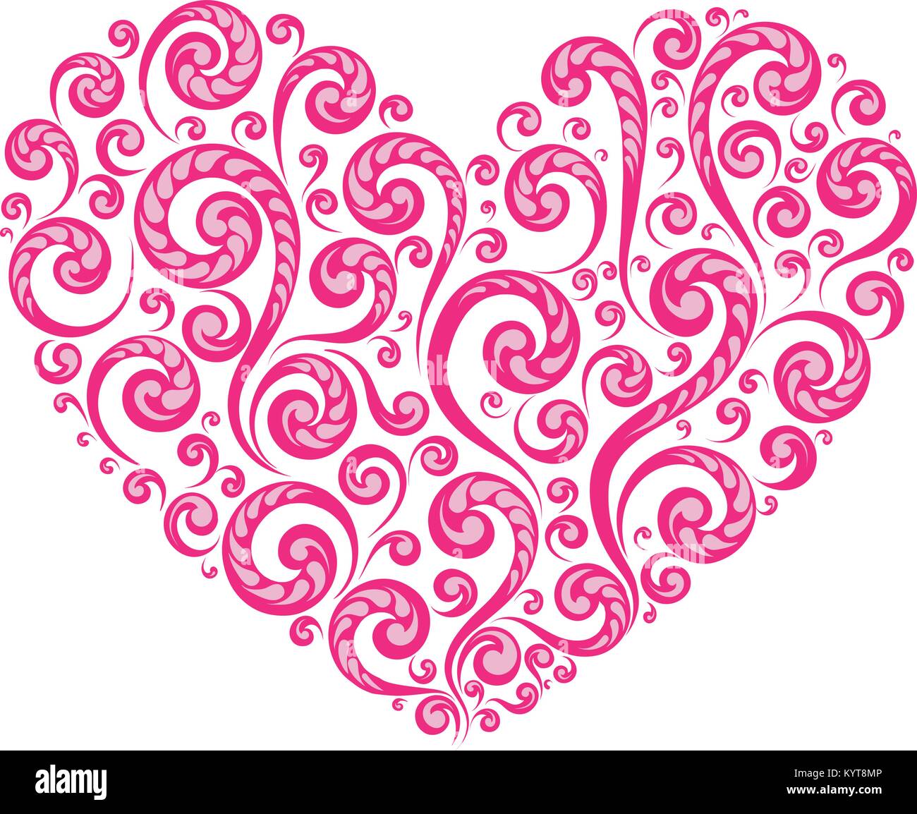 Coeur peint rose vecteur Illustration de Vecteur