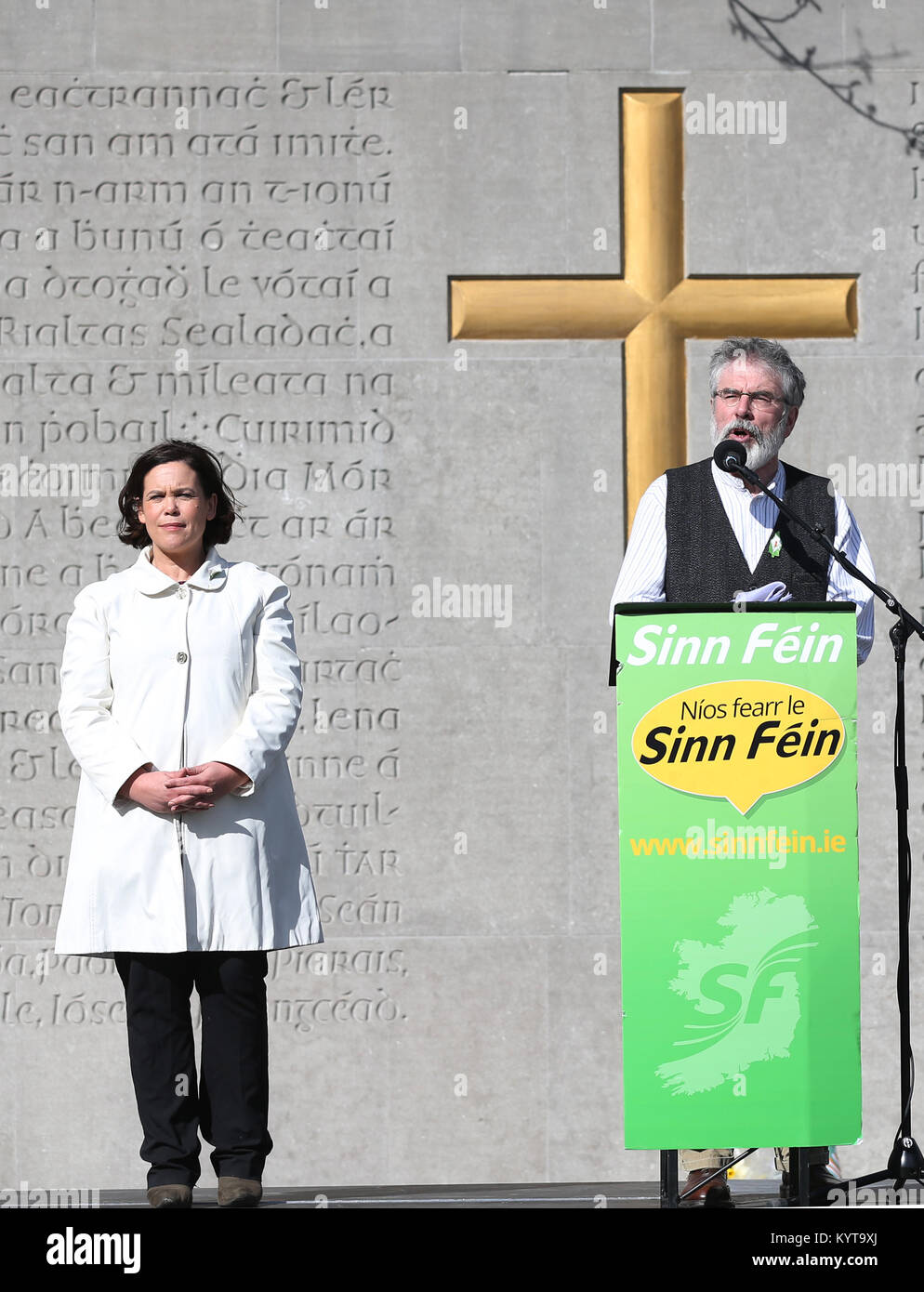 Mary Lou McDonald prendra la direction de Sinn Fein de Gerry Adams, en février 2018. Elle sera le premier chef du parti d'avoir eu aucun lien avec l'IRA. Banque D'Images