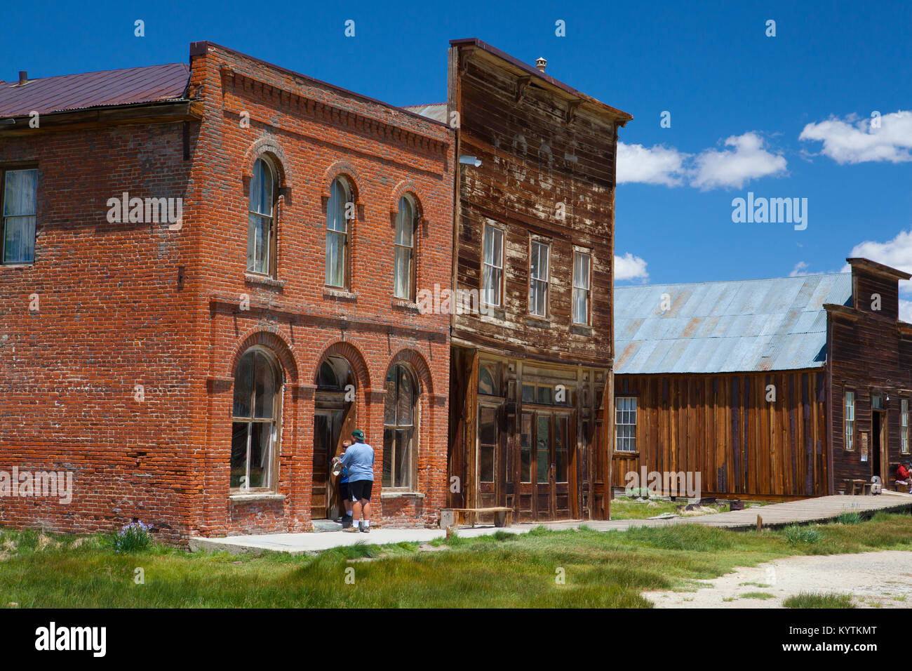 Bodie, CA, USA - 15 juillet 2011 : anciens bâtiments de Bodie, une ville fantôme d'origine de la fin des années 1800. Bodie est une ville fantôme dans les collines à l'est de t Bodie Banque D'Images