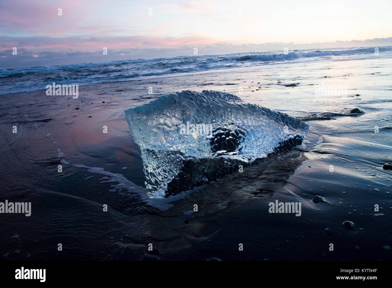 Plage du diamant, de l'Islande Banque D'Images Plage du diamant, de l'Islande Banque D'Images