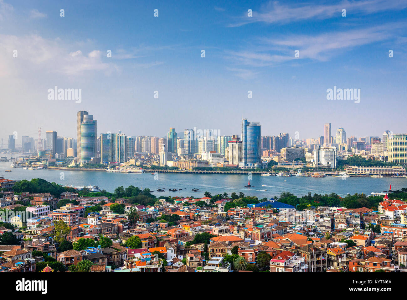 Xiamen, Chine ville de l'île de Gulangyu. Banque D'Images