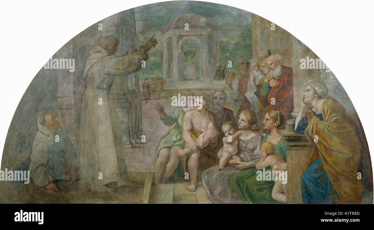 Annibale Carracci - Saint Didacus Prédication Banque D'Images