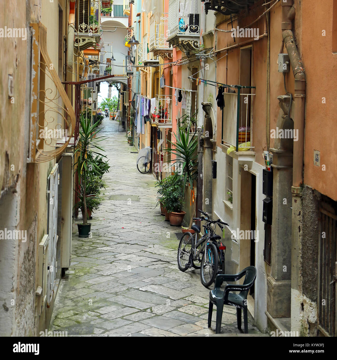 GAETA, ITALIE - 25 juin 2016 : vue sur la vieille ville Banque D'Images