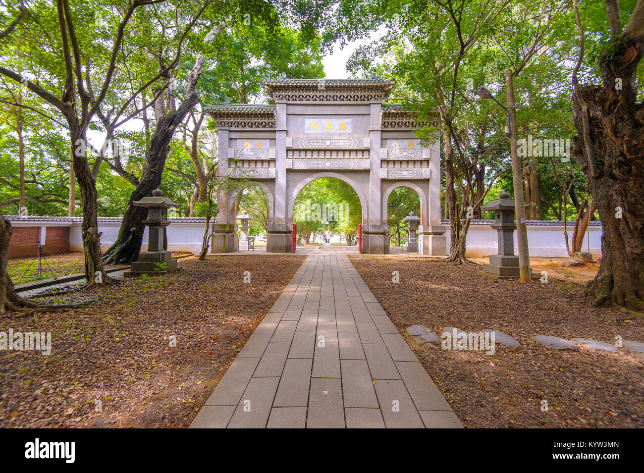 Avant de porte de sanctuaire des martyrs dans la région de Chiayi, Taiwan Banque D'Images