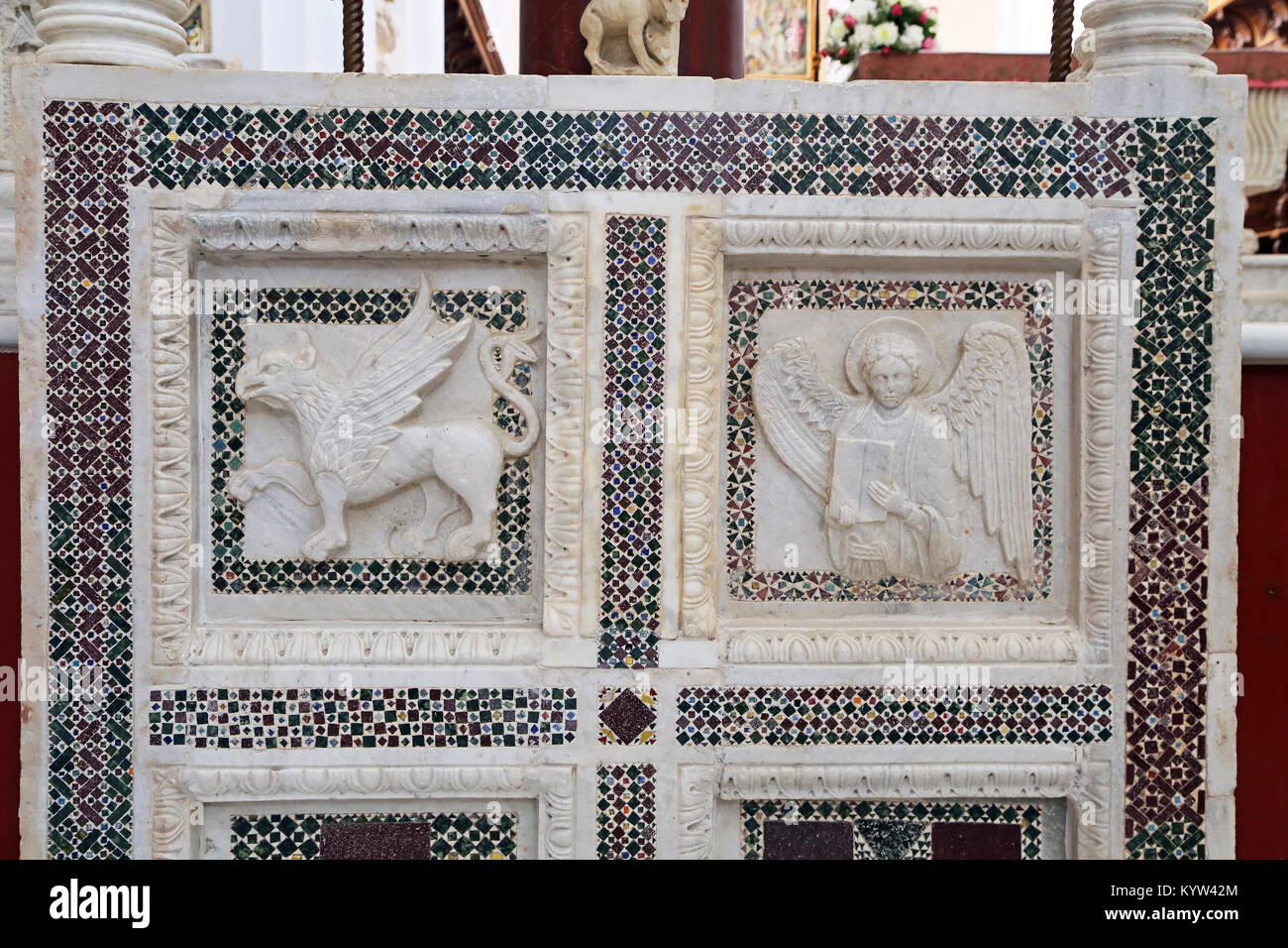 Basilique Cathédrale de Gaeta, Italie - intérieur Banque D'Images