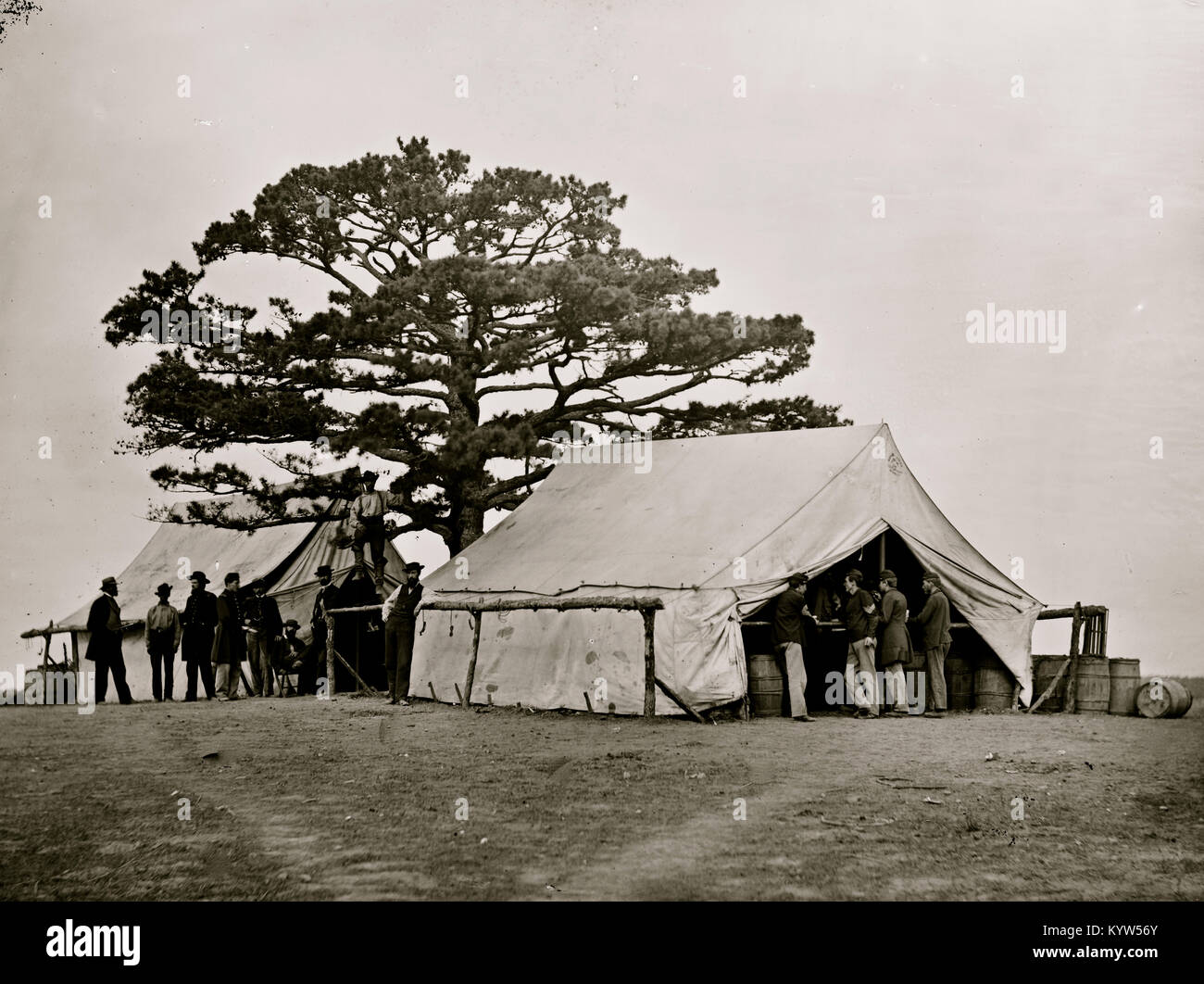 Bealeton, Va. Sutler's tente au siège de l'armée du Potomac Banque D'Images