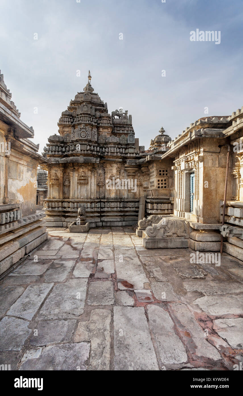 L'Inde, Karnataka, , Doddagaddavalli, Temple Lakshmi Banque D'Images