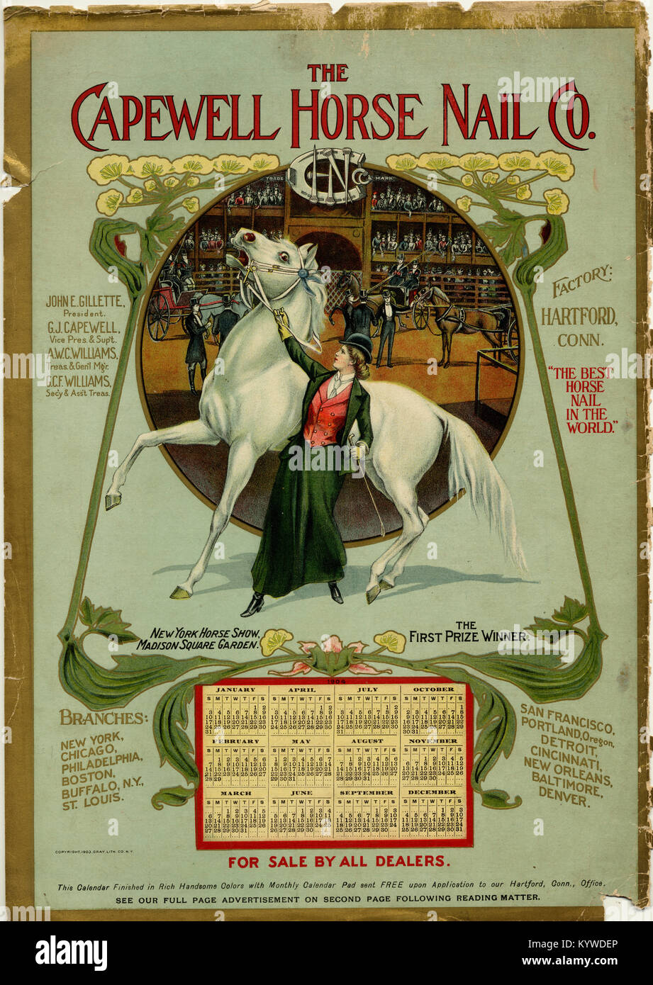 Cheval Capewell & Nail Company Banque D'Images