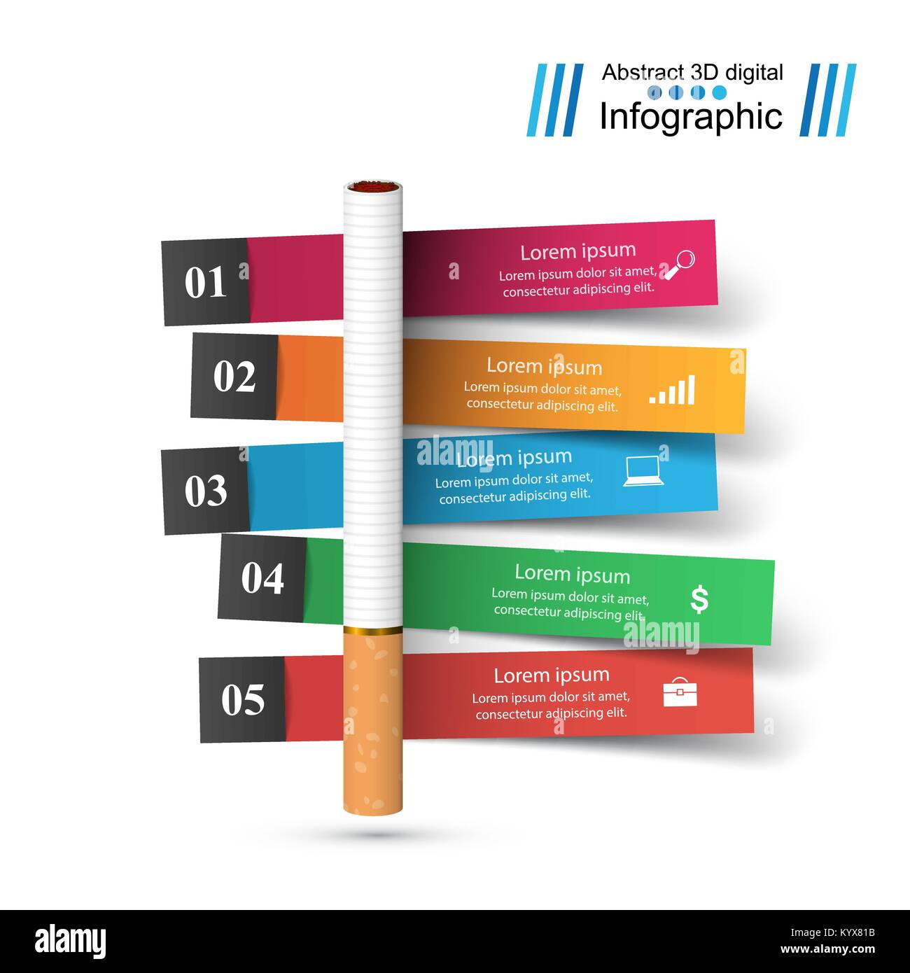 Cigarette nuisibles, Viper, la fumée, les affaires des infographies. Illustration de Vecteur