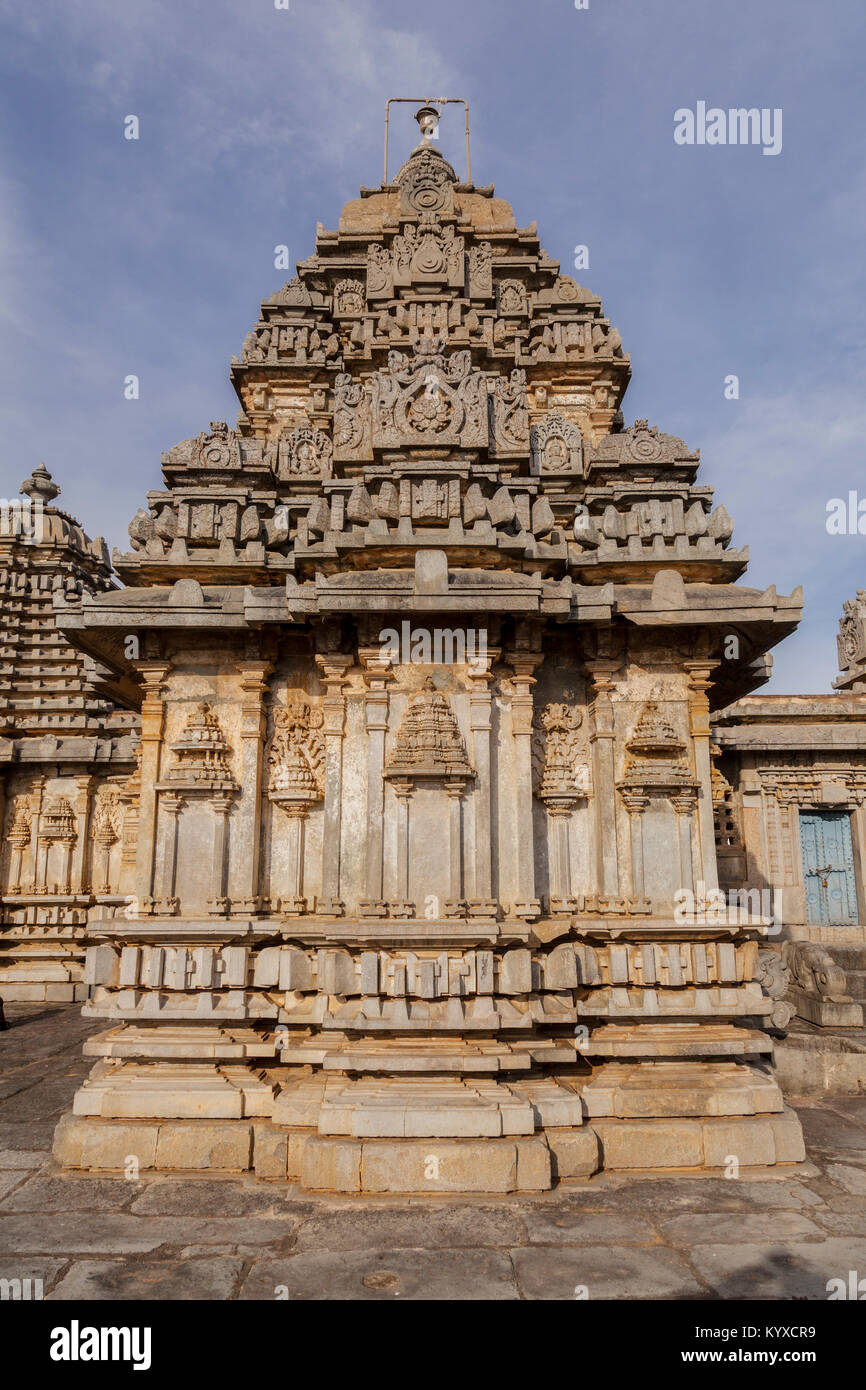 L'Inde, Karnataka, , Doddagaddavalli, Temple Lakshmi Banque D'Images
