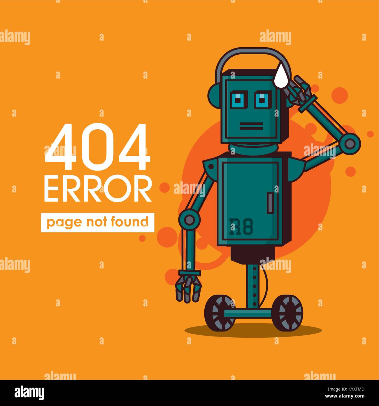 404 Erreur de style robot Image Vectorielle Stock - Alamy