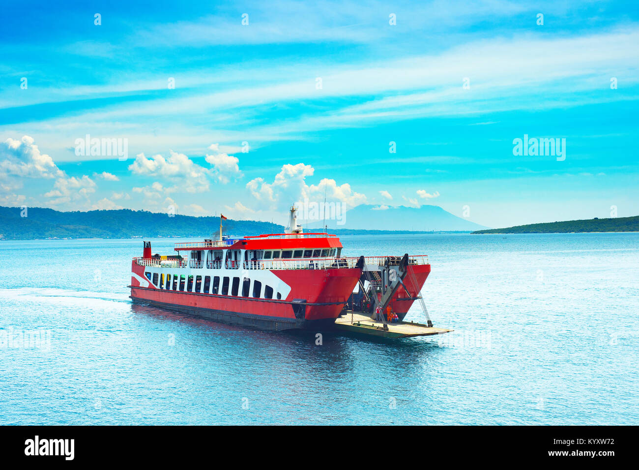 Ferry de l'île de Java à Bali isalnd. L'Indonésie Banque D'Images