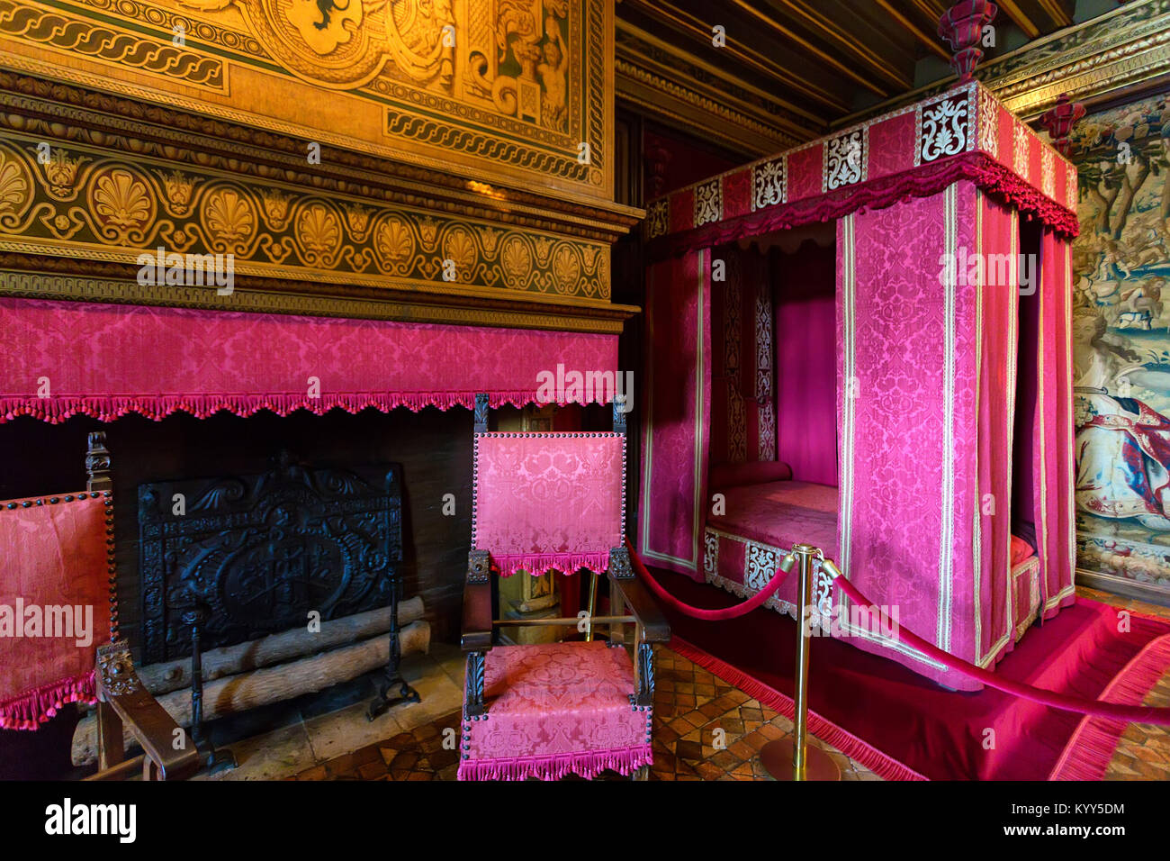 CHENONCEAU, FRANCE - CIRCA Juin 2014 : César de Vendôme dans la chambre de chateau Chenonceau Banque D'Images