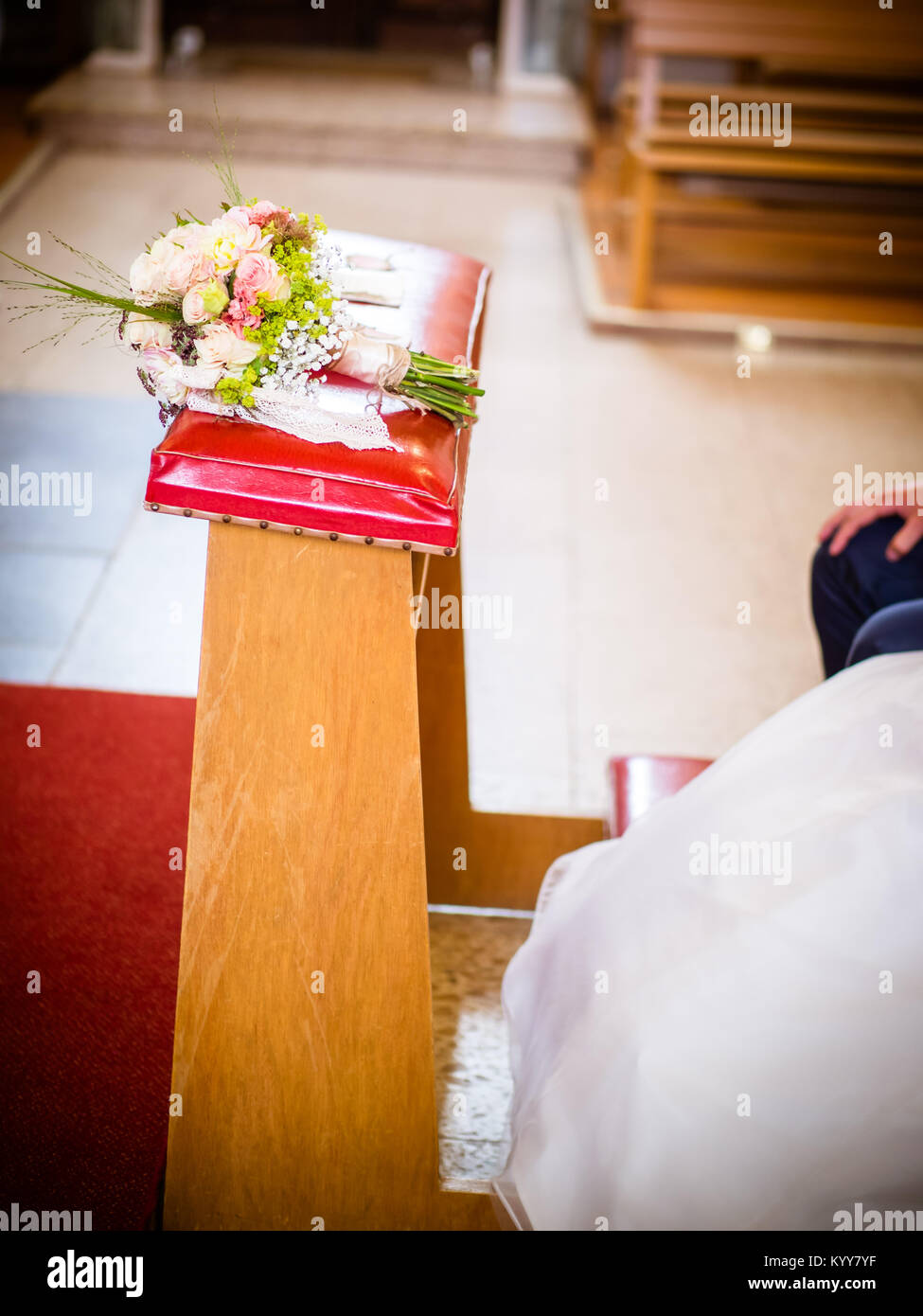 Le bouquet de mariée au mariage Banque D'Images