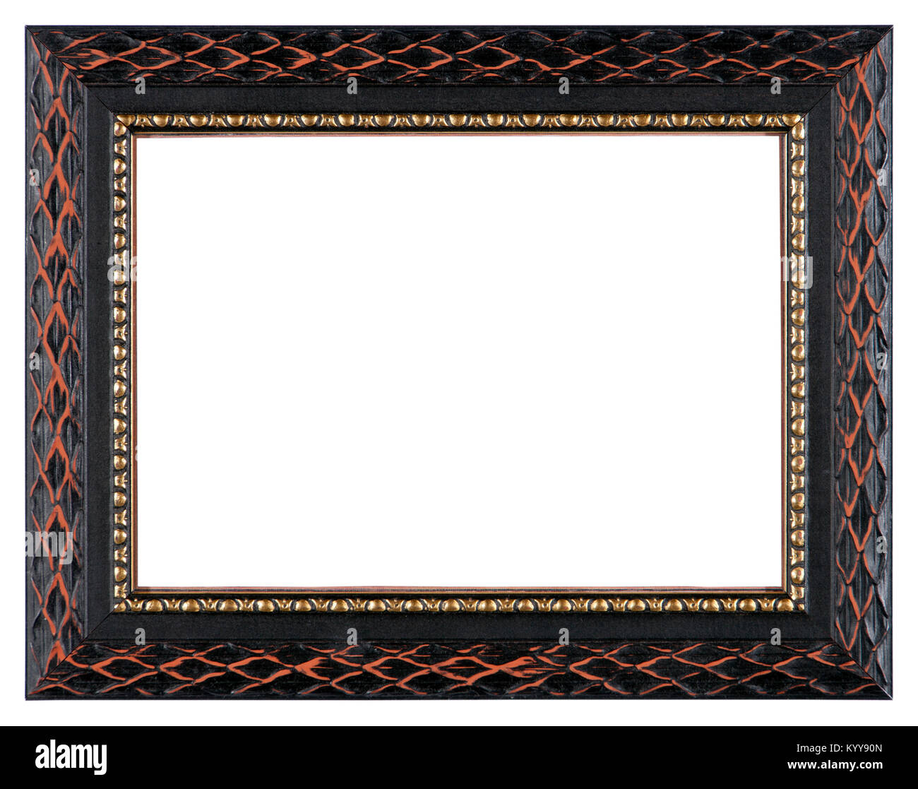 Cadre Photo Vide Isole Sur Blanc Format Paysage Dans Une Sombre Decoratif Fini Photo Stock Alamy