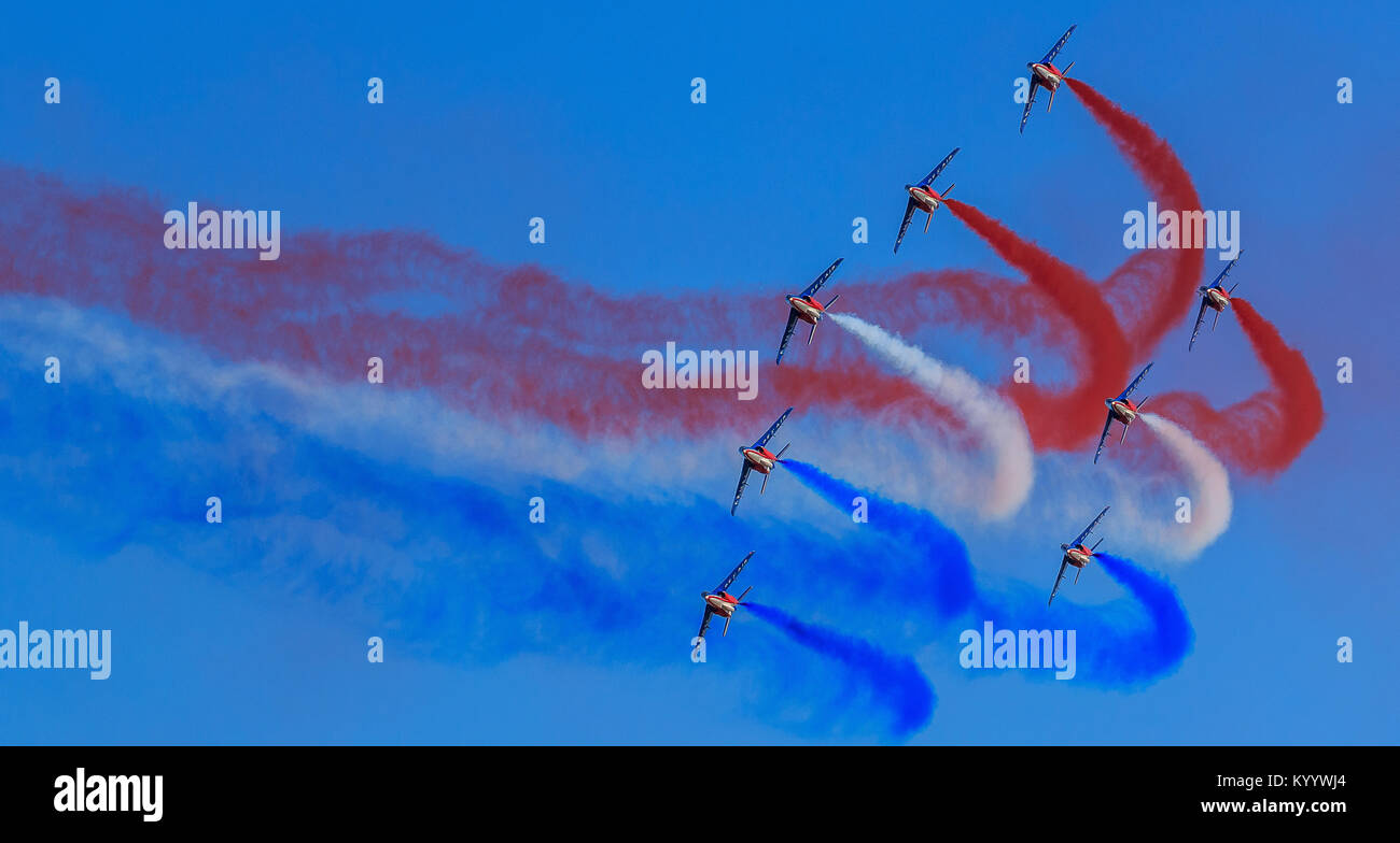 Patrouille de France avion volant Banque D'Images