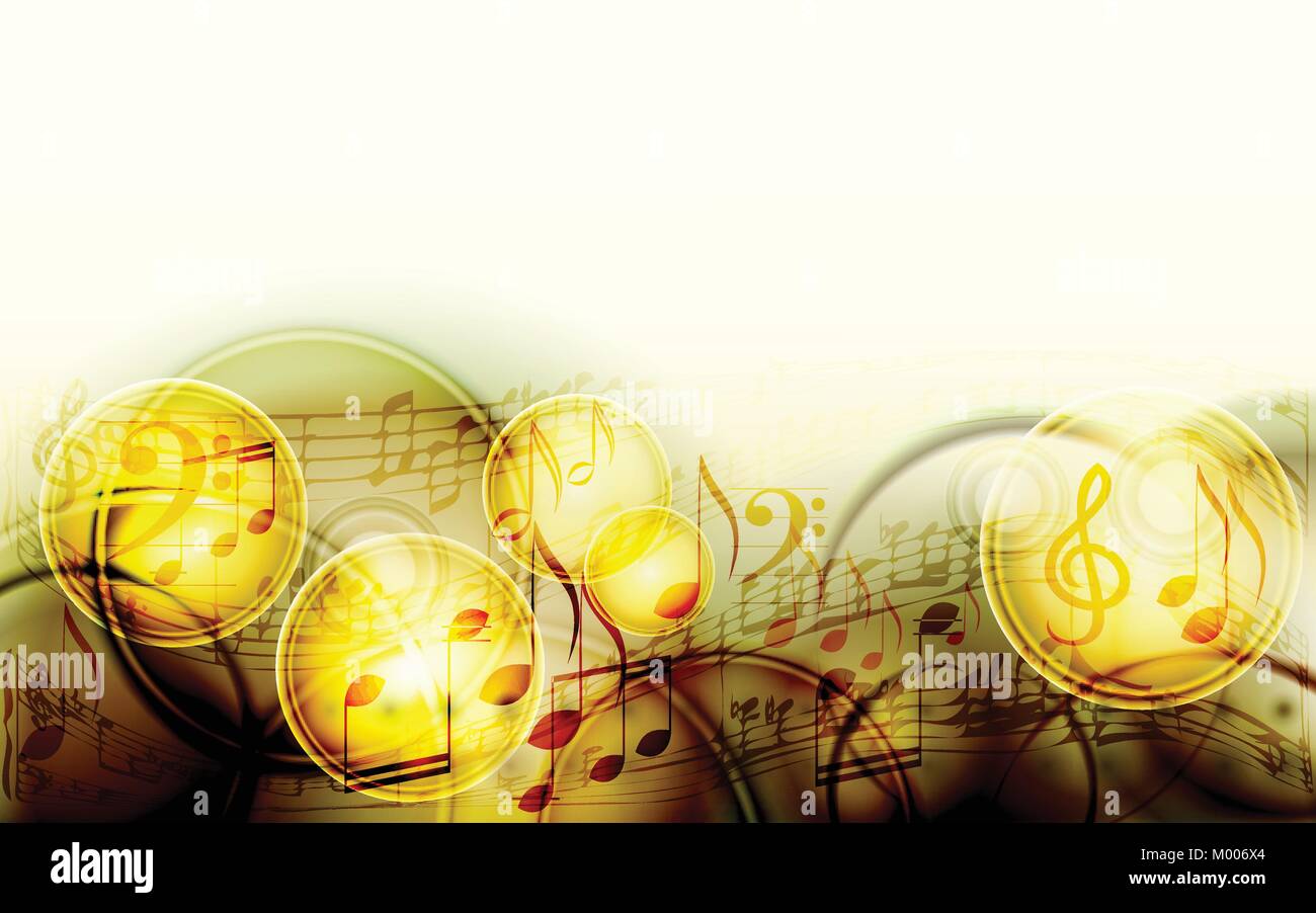 Abstract background music design feuille avec des notes de musique Illustration de Vecteur