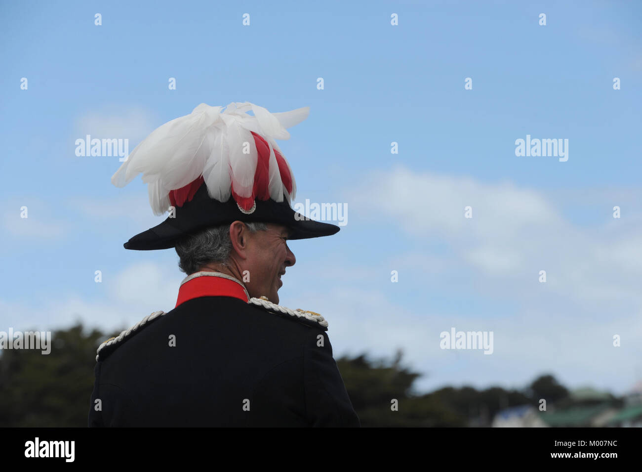 Photographie © Mark Lewis (07885-581148) Gouverneur des îles Falkland à Battle Day Parade, Stanley Banque D'Images