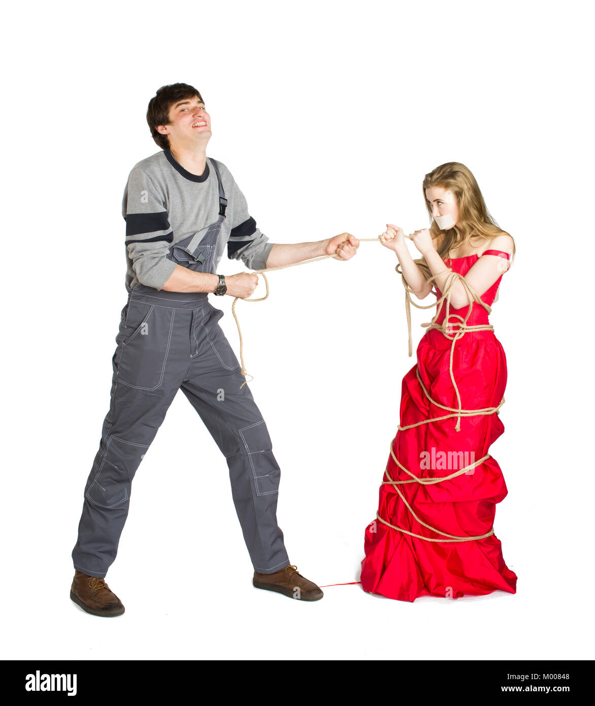 Concept de mesalliance et l'inégalité de match. Banque D'Images