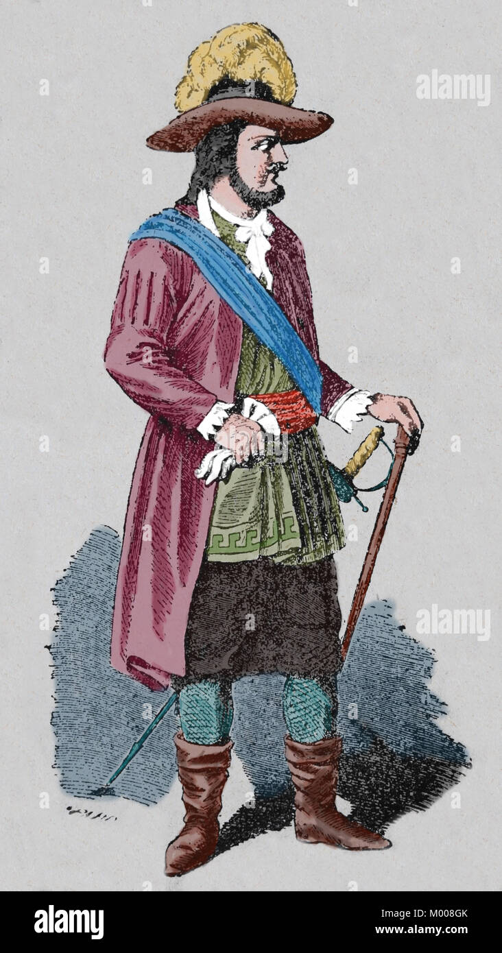 Miguel López de Legazpi (1502-1572). El Adelantado. Navigateur espagnol et gouverneur (East Indies, Nouvelle Espagne). La gravure. Banque D'Images
